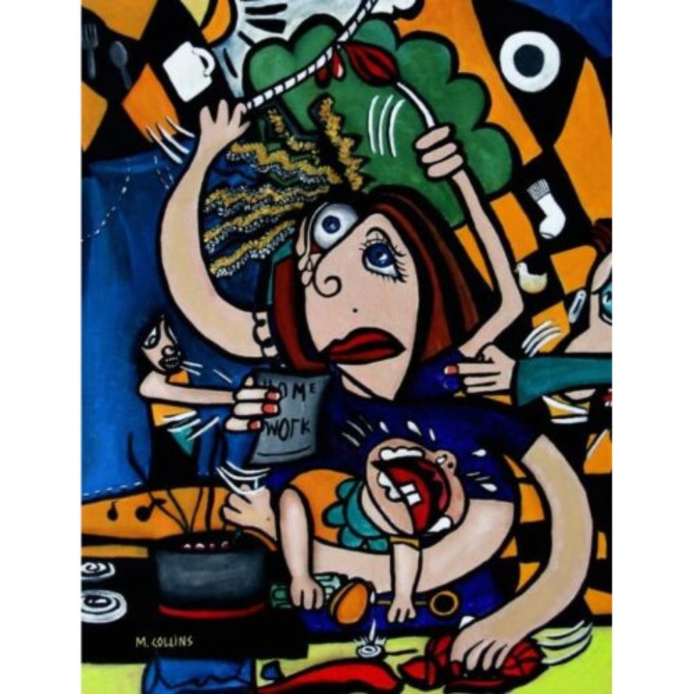 Colorful Mother's Day Signed Art Postcard